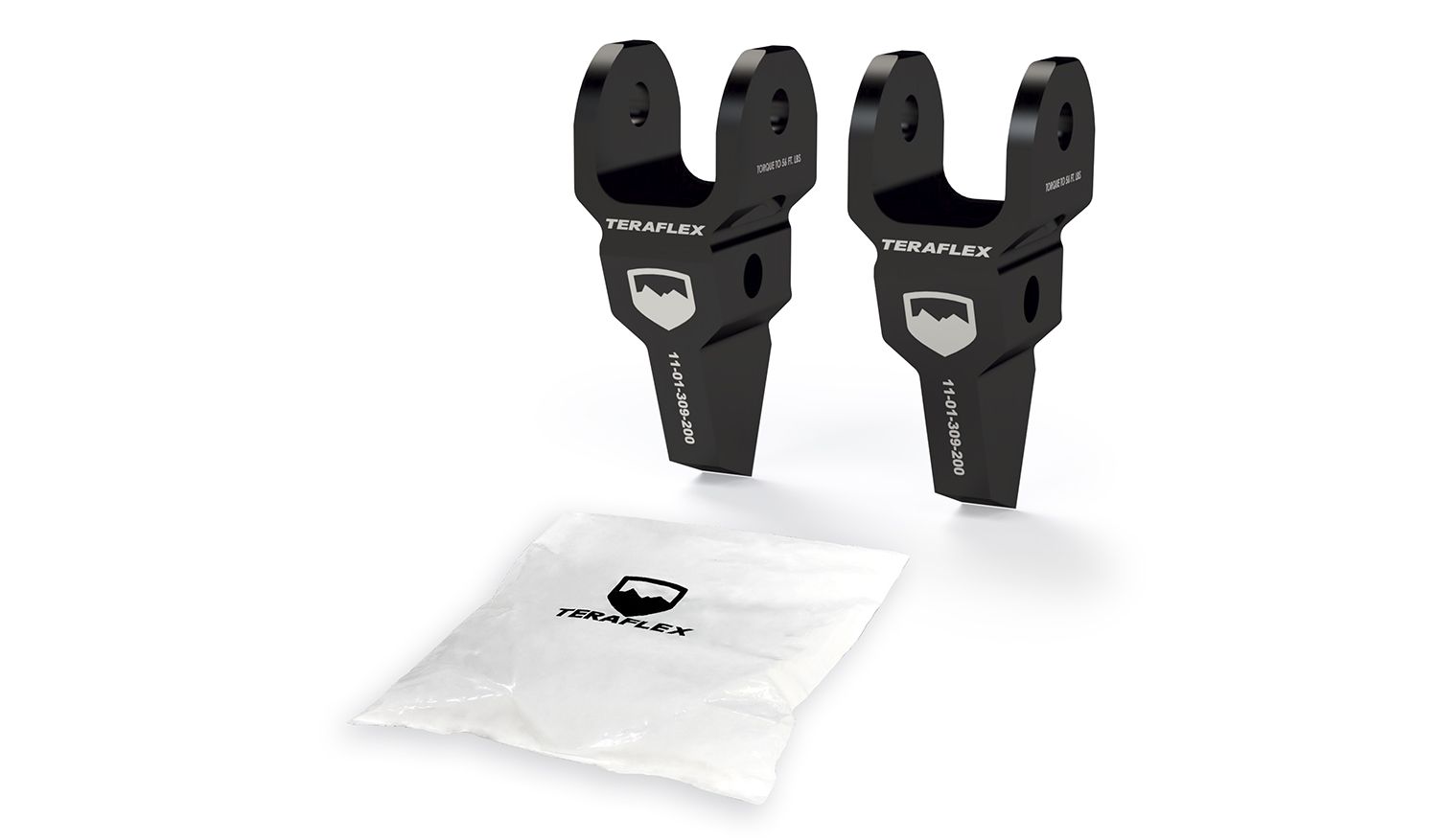 JL: 2″ Shock Extension Bracket Kit – Front & Rear (2-2.5″ Lift