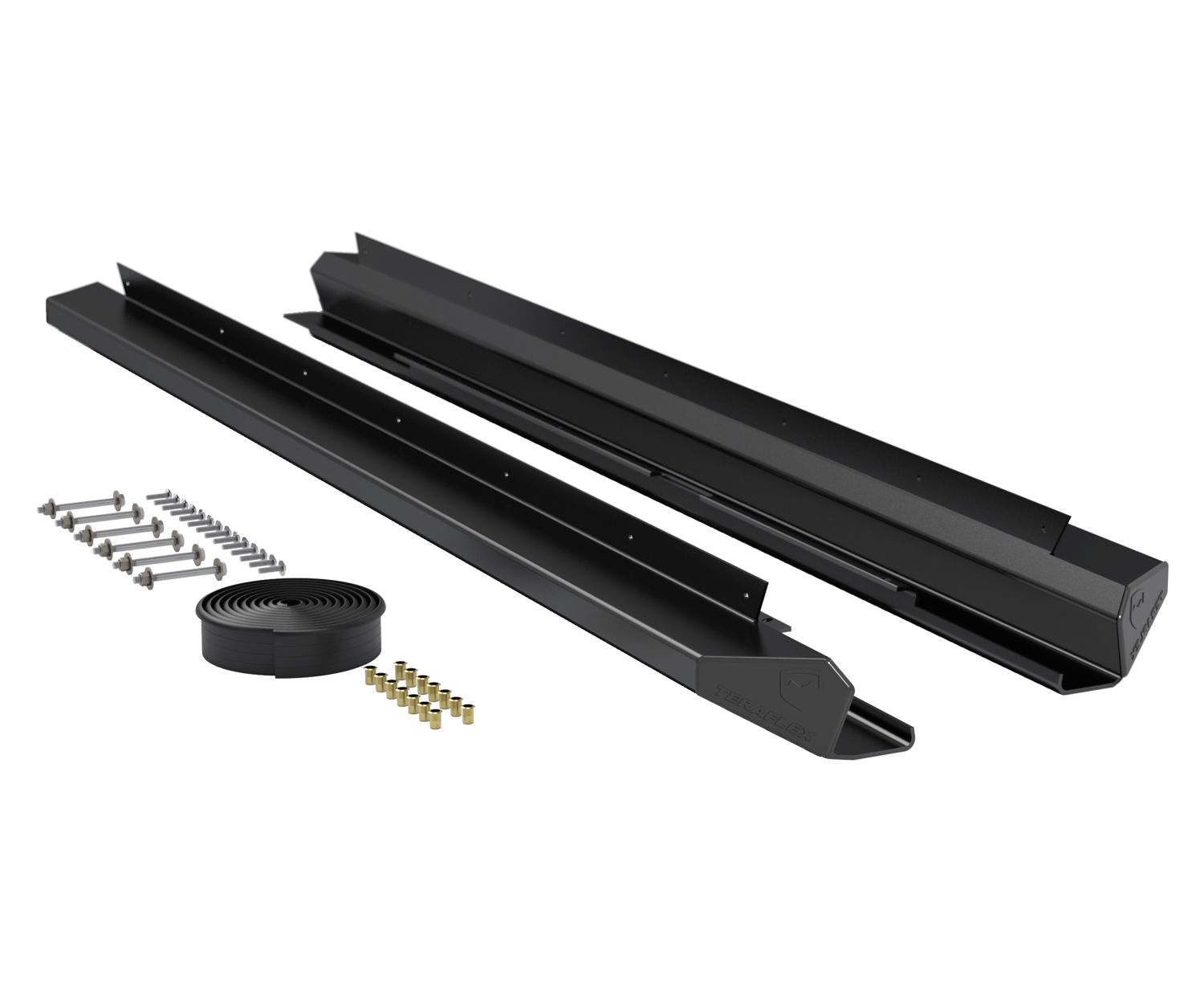 JK 4dr: RockGuard Aluminum Rock Slider Kit – Raw | TeraFlex Japan