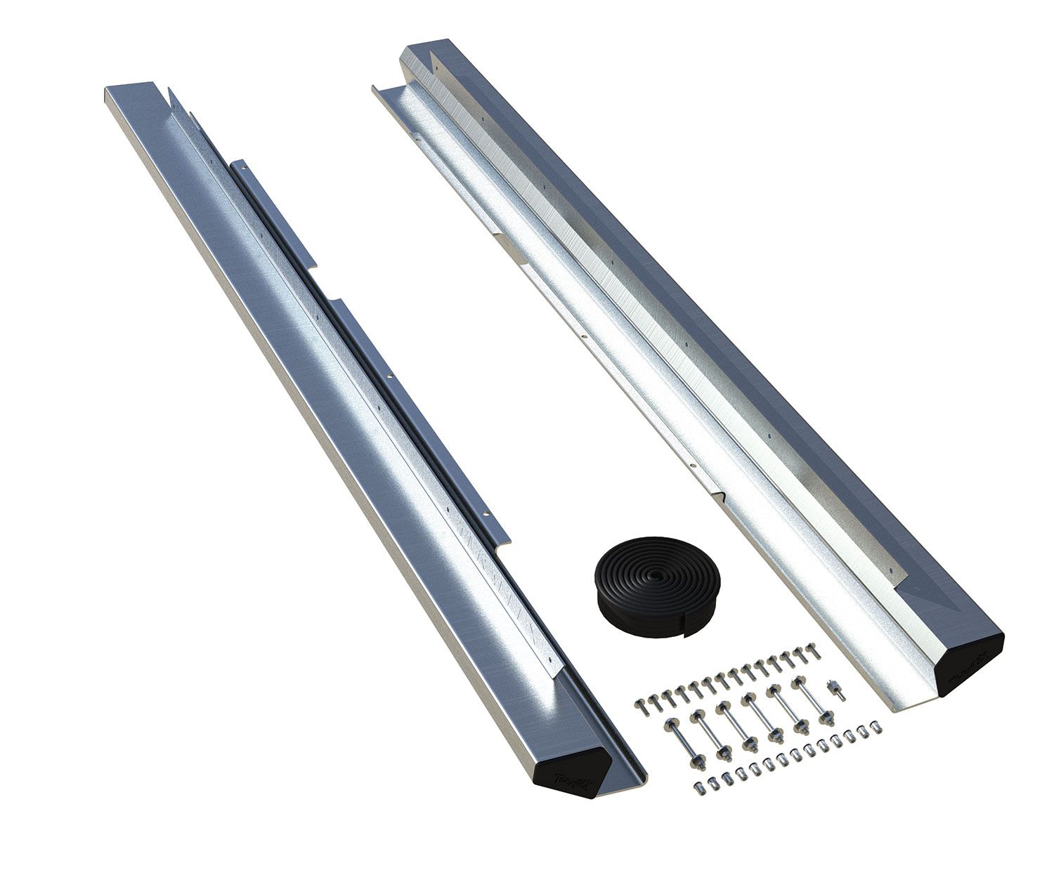 JK 4dr: RockGuard Aluminum Rock Slider Kit – Raw | TeraFlex Japan